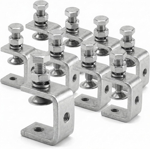 Edelstahl klemmen set 8 - edelstahl,