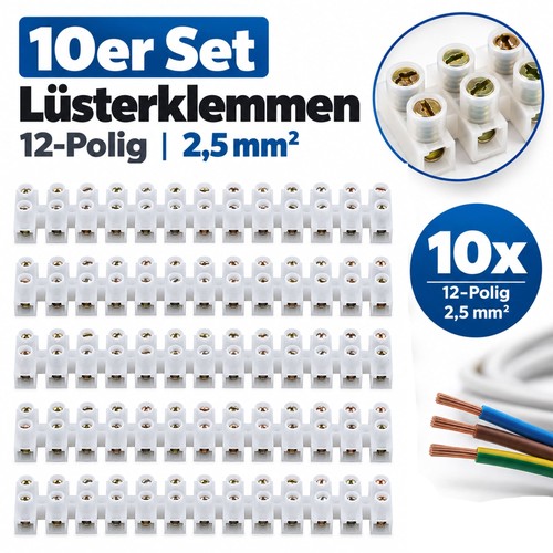 10x lüsterklemmen polig - 10x,
