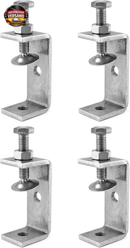 Edelstahl klemmen set - edelstahl, 4