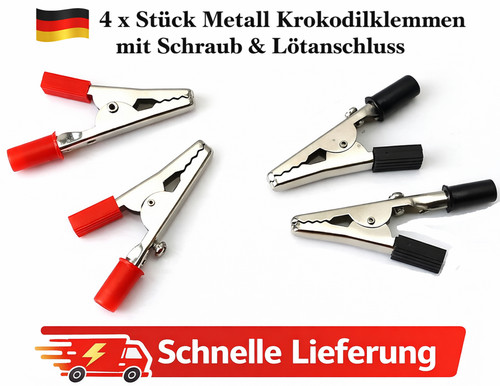 Metall krokodilklemmen mit - 4x,